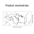 Minimalist portrait line art wall sticker size dimensions 60x30cm for bedroom decor - Minimalist Portrait Line Style