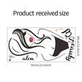 Muursticker voor schoonheidssalon met vrouwengezicht, afmeting van product is 60x30cm - 30*60cm Indeling