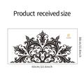 Detail of black mandala wall sticker with symmetric floral patterns and size specifications - 30*60cm Layout