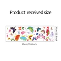 Platliggende set kleurrijke vlinder muurstickers op witte achtergrond met maten 90x30cm - 30*90cm