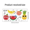 Foglio adesivi murali con frutta e musica, formato 60x30cm per decorazione camera bimbi - 30*60cm