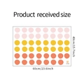 Detail showing 48 colorful Morandi dot wall stickers with size labels 40cm by 60cm - 40*60cm