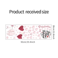 Detailed dimensions of the FX-D141 heart and couple silhouette wall decal sheet - 30*90cm