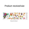 Dettaglio foglio adesivi murali pesci tropicali 30x90cm per decorazione camera bambini - 30*90cm