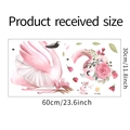 Detailed product size guide for pink swan wall decals measuring sixty by thirty centimeters - 30*60cm Layout