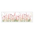 Rosa Schilf und Löwenzahn Sockelleiste Wandtattoo mit Libellen für die Wohnung - Rosa Schilf Löwenzahn Stil (MG93-41)
