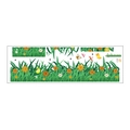 Spring grass and butterfly wall stickers for baseboard decoration with green floral pattern - 30x90cm Layout