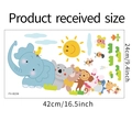 Cartoon animal wall stickers layout with giraffe and monkey, size 42x24cm - 24*42cm