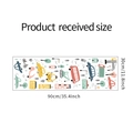 Detaillierte Maße des Kinder-Wandstickers mit Fahrzeugen, Layout 90cm x 30cm - 30*90cm