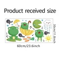 Detailed sheet of cartoon frog wall stickers with size dimensions 60x30cm for nurseries - 30*60cm Layout