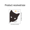 Detail view of black cat peeking wall sticker showing dimensions 20.3cm x 16.5cm - 16.5*20.3CM Layout