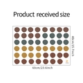Morandi dots wall sticker layout showing 48 circular decals on 60x40cm backing sheet - 40*60cm