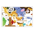 Detailweergave van de cartoon dieren muurstickers met panda voor de kinderkamer - 30*90cm*2pcs