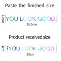 Specifiche dettagliate sulle dimensioni degli adesivi laser YOU LOOK GOOD - YOU LOOK GOOD (LS010) / 4*29cm