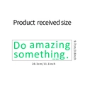 Adesivo murale luminoso dimensioni 28,3x9,7cm con citazione Do something amazing - Stile Do Something Amazing (YKK003绿光) / Verde Luminoso