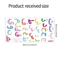 Detailed view of FX-B242 colorful Arabic alphabet wall stickers for kids education - Large Format Layout (FX-B242)