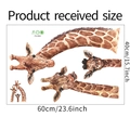 Detail van giraf muurstickers met lay-out en productafmetingen van 60x40cm groot - 40*60cm