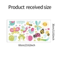 Detailed view of 30x60cm cartoon animal wall stickers with bee, butterfly and owl patterns - 30x60cm