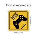 Detailed size chart for the Gamer Zone wall sticker showing 40cm by 40cm dimensions - 40*40cm