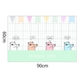 Selbstklebender Küchenaufkleber mit bunten Comic-Bären und Happy Life Slogan Dekor - 60*90cm