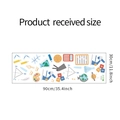 Guida taglie adesivo murale scuola 90x30cm con icone scientifiche e strumenti vari - 30*90cm
