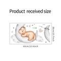 Cartoon dinosaur on moon wall sticker product dimensions and layout 60x30cm - 30x60cm