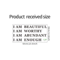 Detail view of the 60x30cm self-adhesive wall sticker featuring motivational affirmations - 30x60cm