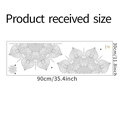Detailed product size chart for the mandala wall sticker measuring 90cm by 30cm - 30x90cm