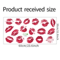 Detail size specifications of 60x30cm red lip prints PVC self-adhesive wall stickers - 30*60cm Layout