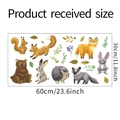 Detaillierte Maße der Aquarell-Waldtier-Wandsticker im Format 30x60cm - 30*60cm Layout
