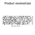 Detaillierte Blattgröße des schwarzen Zebra-Wandaufklebers FX-D261 im Maß 90x30cm für Deko - 30*90cm
