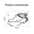 Sticker mural tête de cheval minimaliste artistique dimensions 28x43cm modèle FX-F173 - 28x43cm