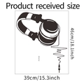 Gedetailleerde maattabel voor gaming headset muursticker van 46x39cm voor decoratie - 39*46CM