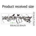 Layout detail showing size 60x19.5cm of bird and laundry line wall sticker stickers - Birds and Clothesline Silhouette Style / 19.5*60CM