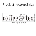 Detailed size specifications for Coffee and Tea wall sticker measuring 60cm x 15cm - 15*60cm Layout