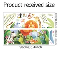 Detailed 30x90cm layout of cartoon forest animals wall stickers for kids rooms - 30x90cm