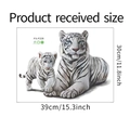 Dimensioni adesivo tigre 39cm x 30cm con layout della tigre adulta e cucciolo - Due Tigri (FX-F228) / 30*39CM