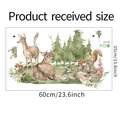 Details van stickervel met bosdieren en herten afmeting 60cm x 35cm voor wanden - 35*60cm
