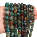 Natural peacock striped agate beads in various sizes for DIY jewelry making and crafting - 4mm (Approx 90pcs) / Peacock Striped