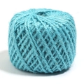 Close-up of bright blue sisal rope roll for DIY crafts and cat scratcher projects - 1.5mm / Blue