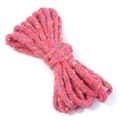 Close-up of rose red chunky knit yarn with colorful speckled texture and soft woolly fibers - Diameter Approx 10mm 30g / Watermelon red