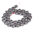 Deep gray irregular heart-shaped hematite beads for DIY jewelry making accessories - Curved Round Ring