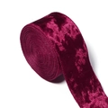 Macro shot of luxury burgundy crushed velvet ribbon texture for DIY crafts and decor - 5 Yards/Roll / Burgundy
