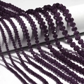 Macro shot of deep purple faceted crystal rondelle beads in various sizes for DIY jewelry - 3x2mm (Approx. 108 Pcs) / Deep purple