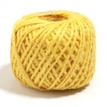 Detail of a bright yellow braided sisal rope coil with natural fiber texture on white background - 1.5mm / Yellow