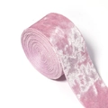 Detail of pink-purple velvet ribbon roll showing smooth texture and plush glitter finish - 5 Yards/Roll / Pink