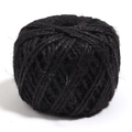 Detail of hand-woven black sisal rope ball showing durable natural fiber texture - 1.5mm / Black