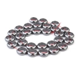 Macro view of polished dark grey hematite donut beads for DIY jewelry making - Ring / 11mm (Approx. 32 Pieces)