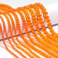 Detail of multi-size orange faceted crystal abacus beads for DIY jewelry making - Orange