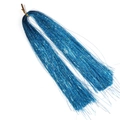 Dettaglio di extension per capelli in tinsel turchese con legatura in filo dorato - 3000 Fili Per Confezione / Blu Lago